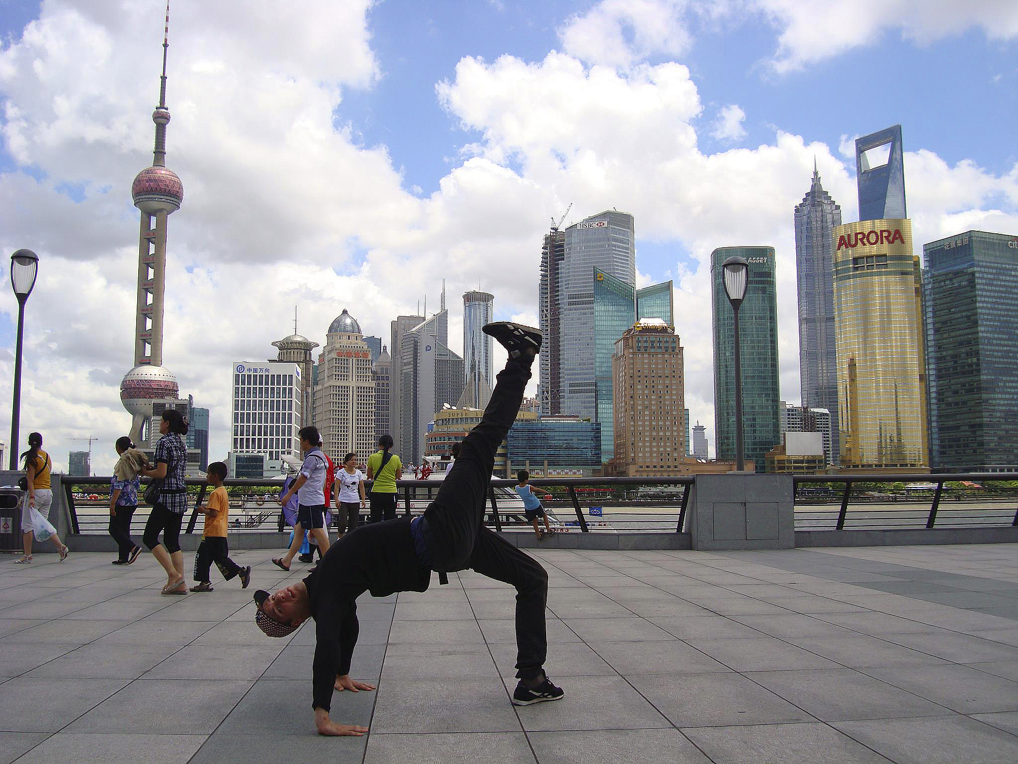 Bridge Posse on Shangai Skyline