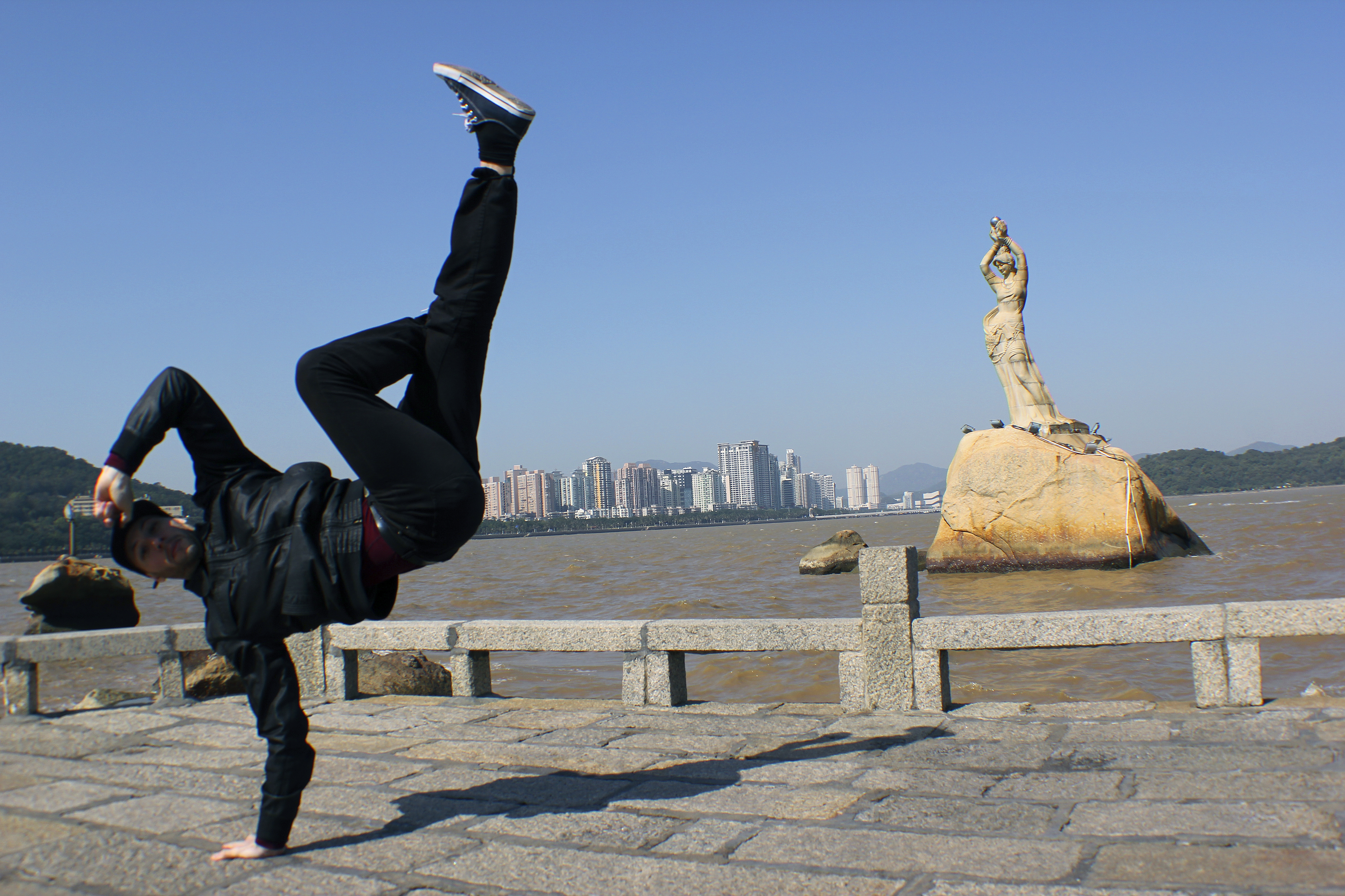 Figura del Estilo de Baile Break Dance en Zuhai, China