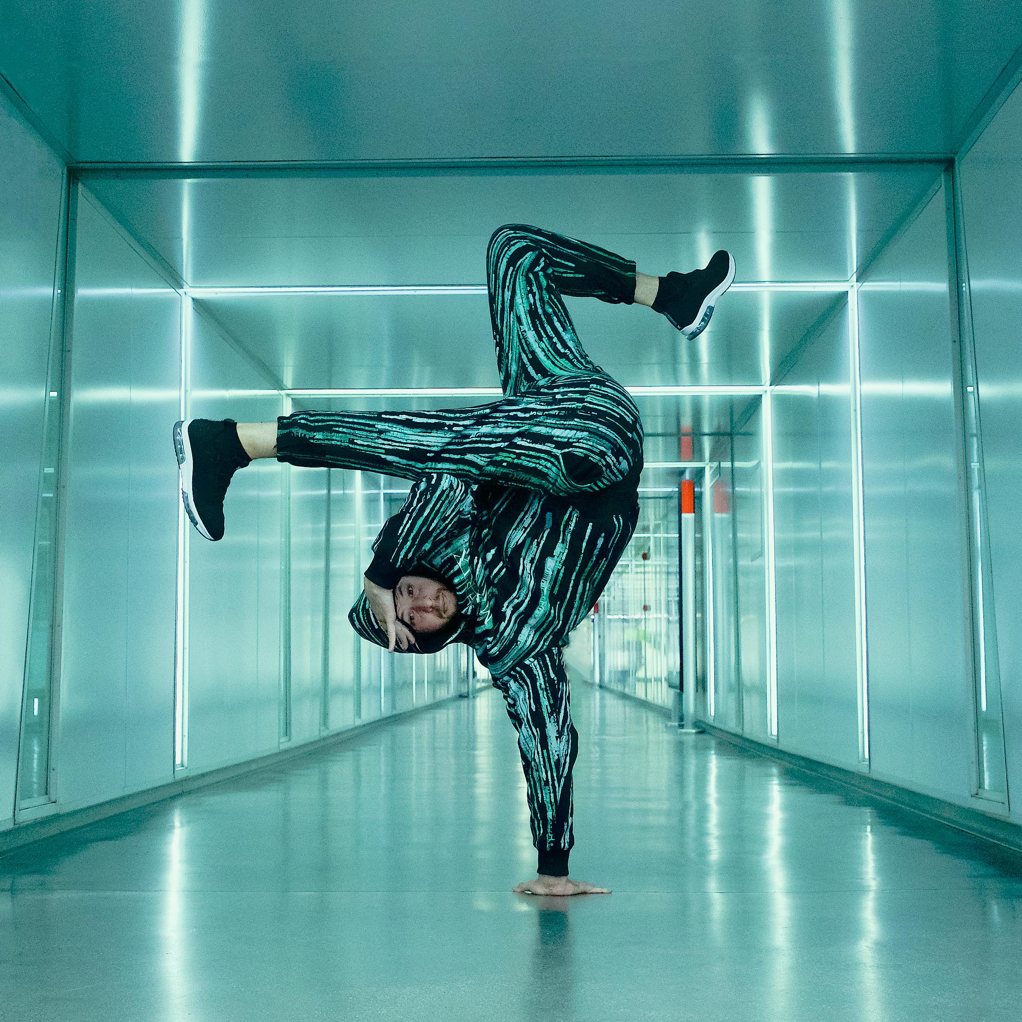 One Hand Break Dance Pose - Bboy Big George