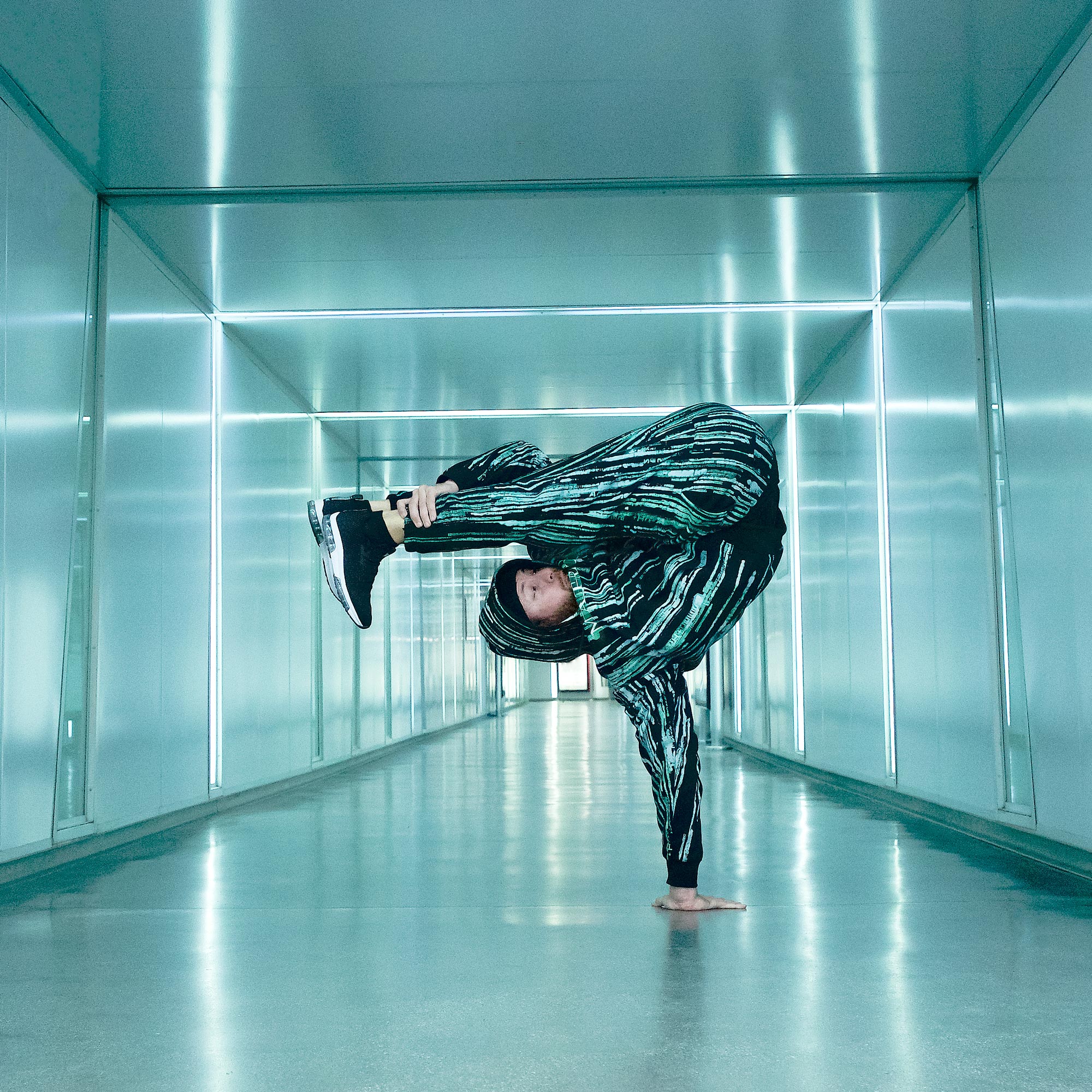 One Hand Flexible Break Dance Pose